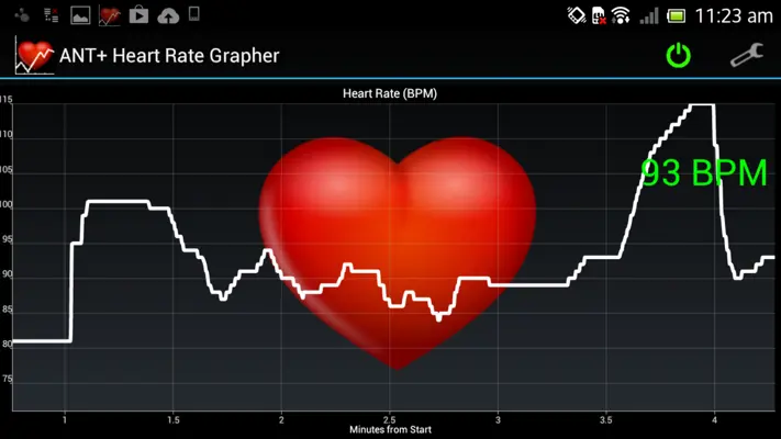 ANT+ Heart Rate Grapher android App screenshot 0