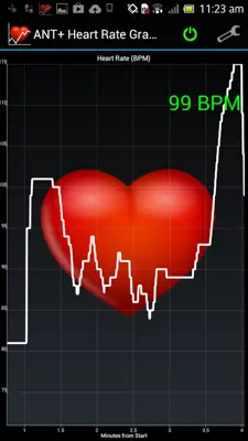 ANT+ Heart Rate Grapher android App screenshot 4